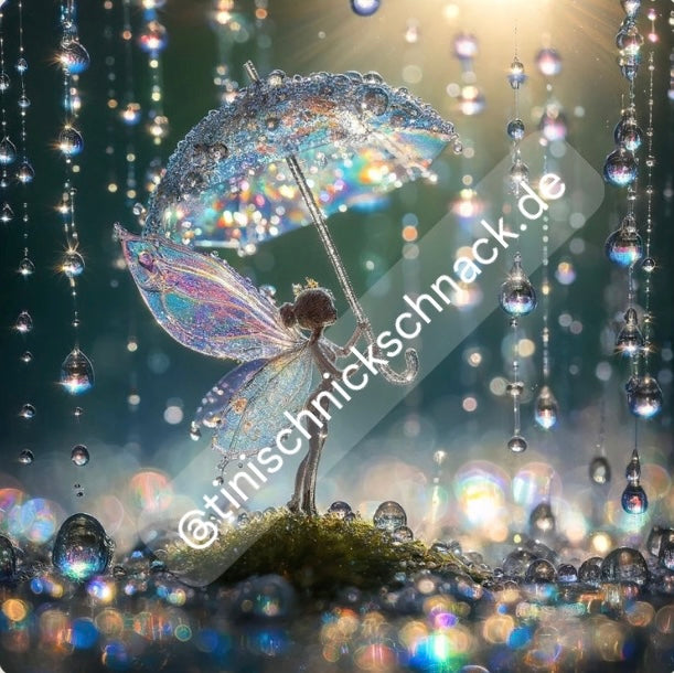 Diamond Painting Bild "Raindrops" von AI-Artist Sandrietta_ai 60x60cm (inkl. Fairy Dust) TSS-372