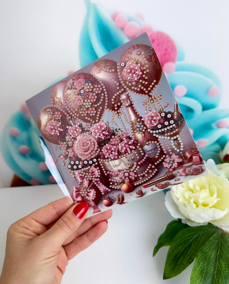 Diamond Painting "Happy Birthday" Grußkarten 8er Set K044