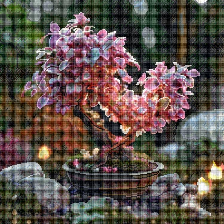 Diamond Painting Bild "Bonsai Bäumchen" von TiniSchnickschnack 50x50cm (Full Strass) TSS-838