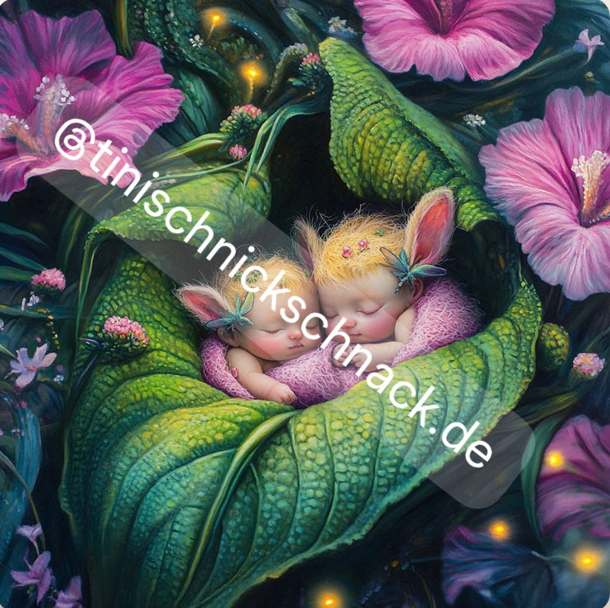 BILD DES TAGES! Diamond Painting Bild "Kuscheltraum" von AI-Artist Sandrietta_ai (inkl. Feenstaub) 50x50cm TSS-575 + gratis Coverminder