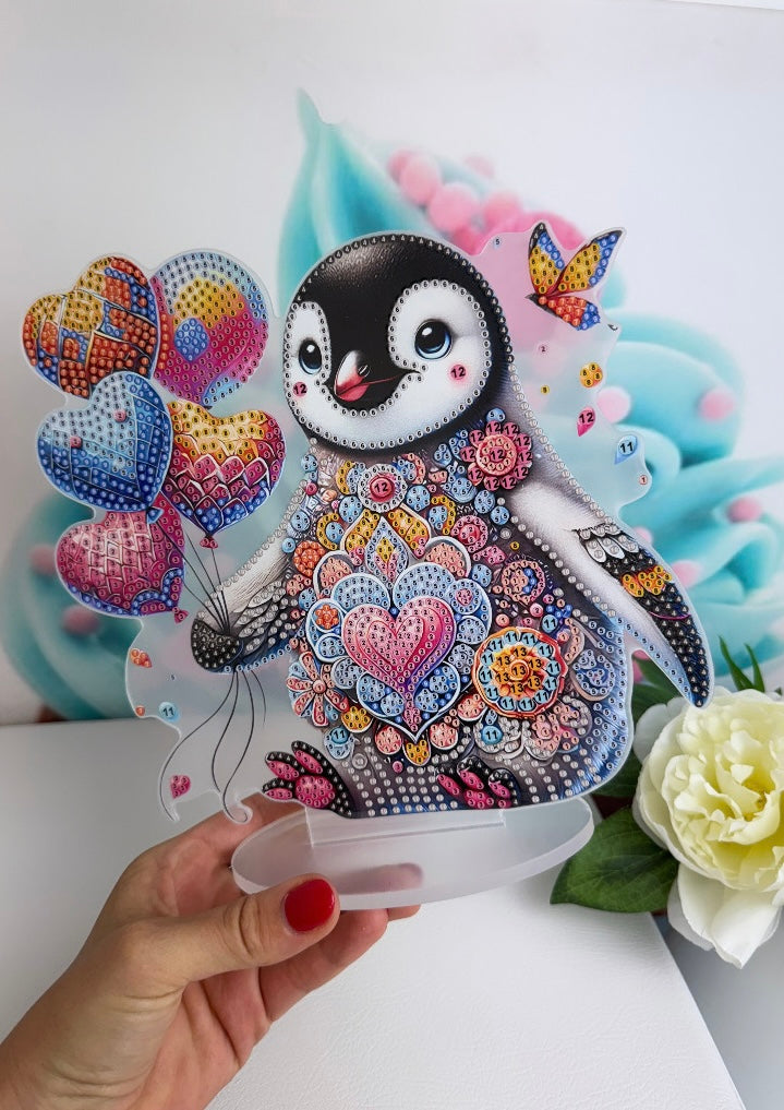 Diamond Painting XMAS Aufsteller "Pinguin" 23x24cm (AH215)