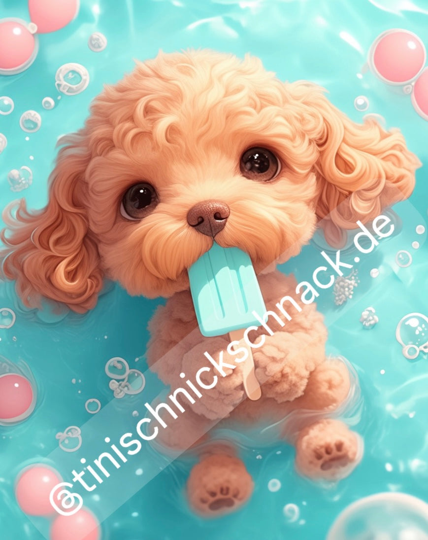 Diamond Painting Bild Hund "Bobby" von AI-Artist Bex.ai 40x50cm (inkl. Fairy Stones)