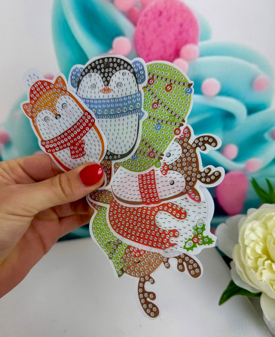 Diamond Painting X-MAS Geschenkanhänger "Eis am Stiel" 10Stk.