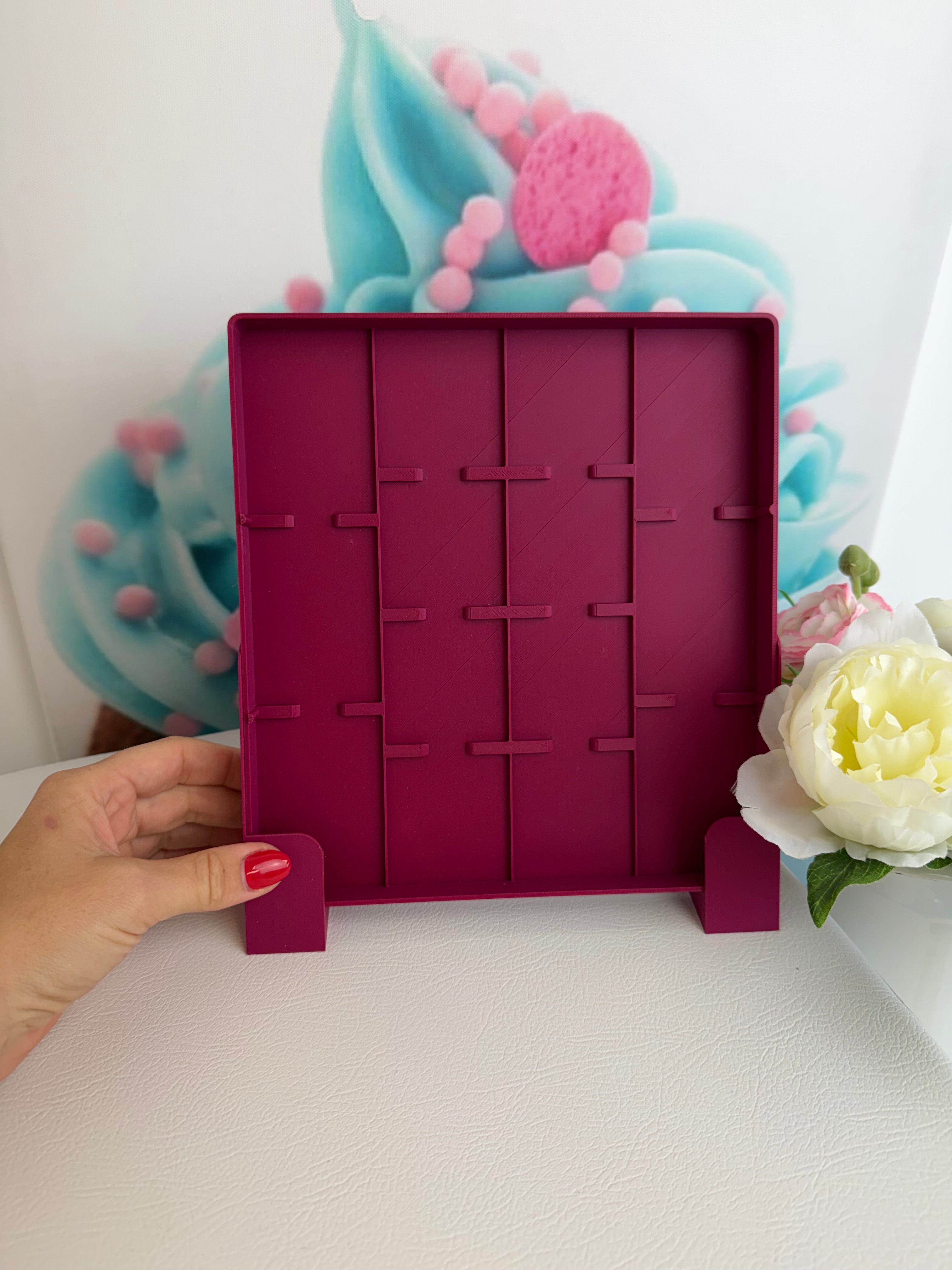 Diamond Painting Coverminder "Tablett-Stützen" 3D-Druck (pflaume)