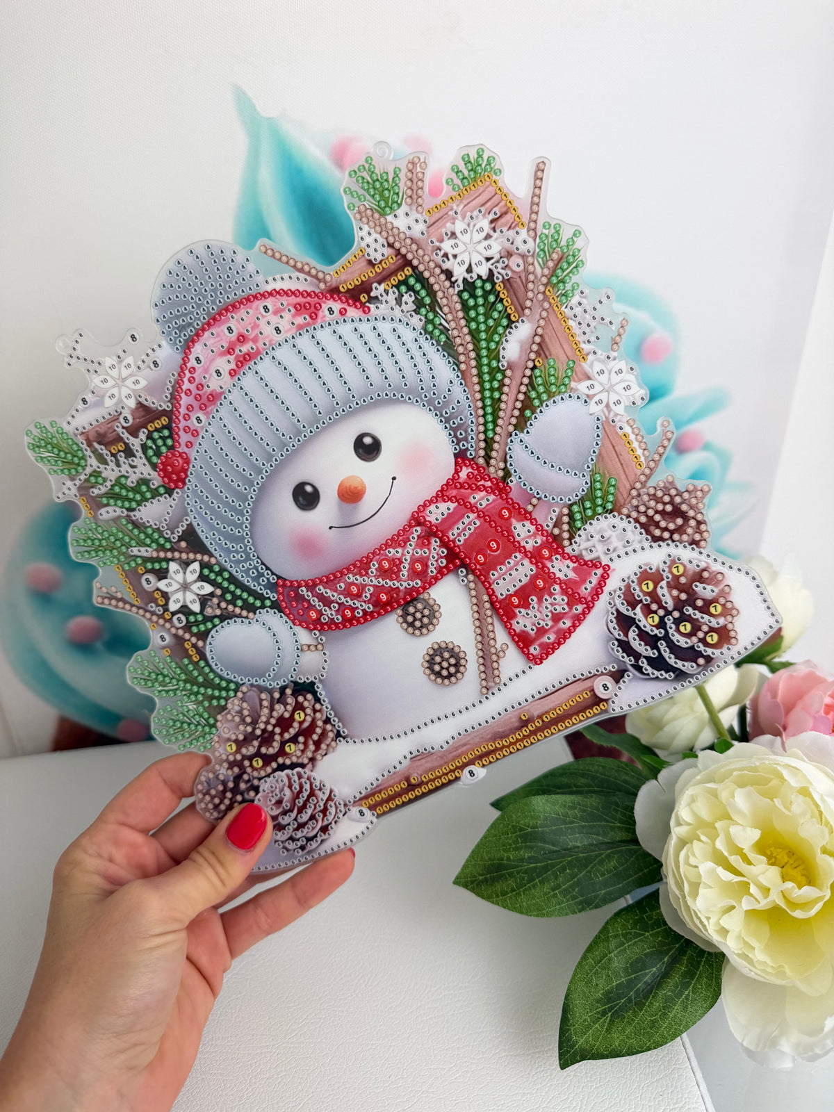 Diamond Painting XMAS Aufsteller "Schneemann Piok" 23x24cm (AH924)