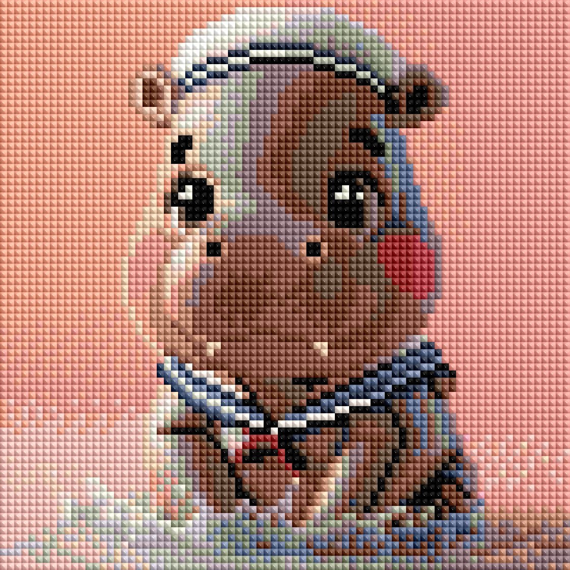 Diamond Painting Mini-Bild "Nilpferd Momo" von TiniSchnickschnack 20x20cm (Feenstaub Special) TSS-659