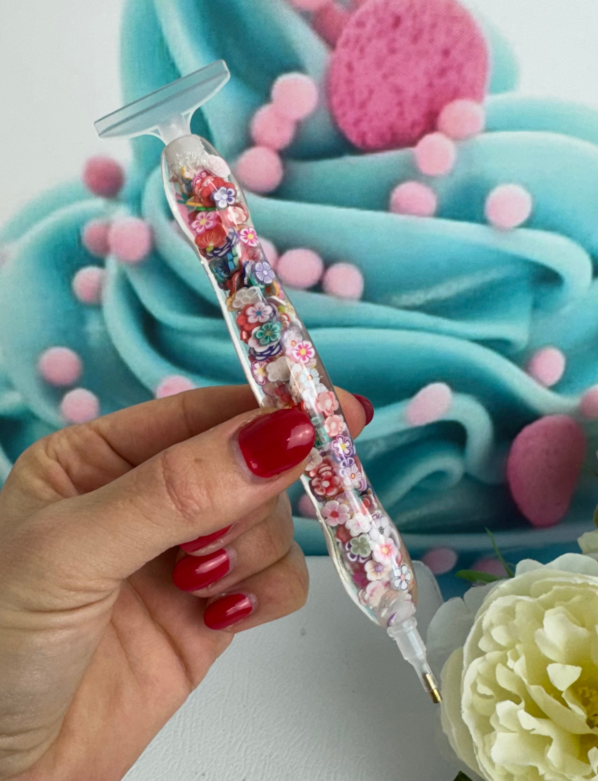 Diamond Painting Harz Ergo-Stift "Frühlingsmix" Konfetti (E2)