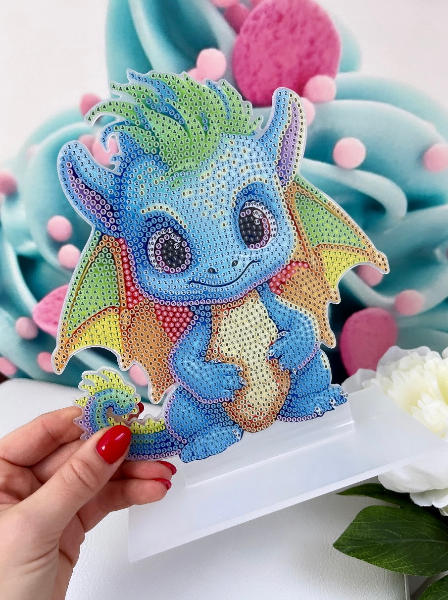 Diamond Painting Aufsteller "Drache-Pauli" 15x20 D5