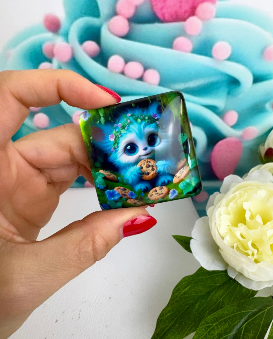 Diamond Painting Cover Minder Waldmonster "Kessy Knusperzahn" (CM)