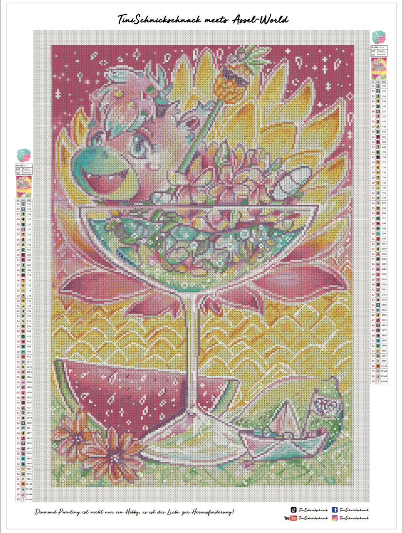 Diamond Painting Bild Jahreszeiten-Assel "Sommer" Künstlerbild von Nicole Jandl (Assel-World.de)* 50x70cm