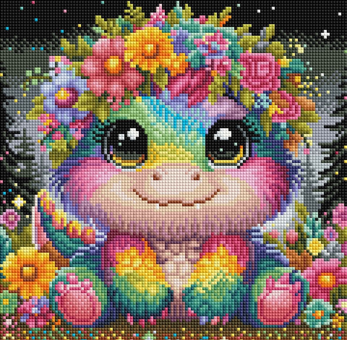 Diamond Painting Leinwand "Blanko" für eckige Steine (Achtung: ohne Steine, ohne Zubehör)