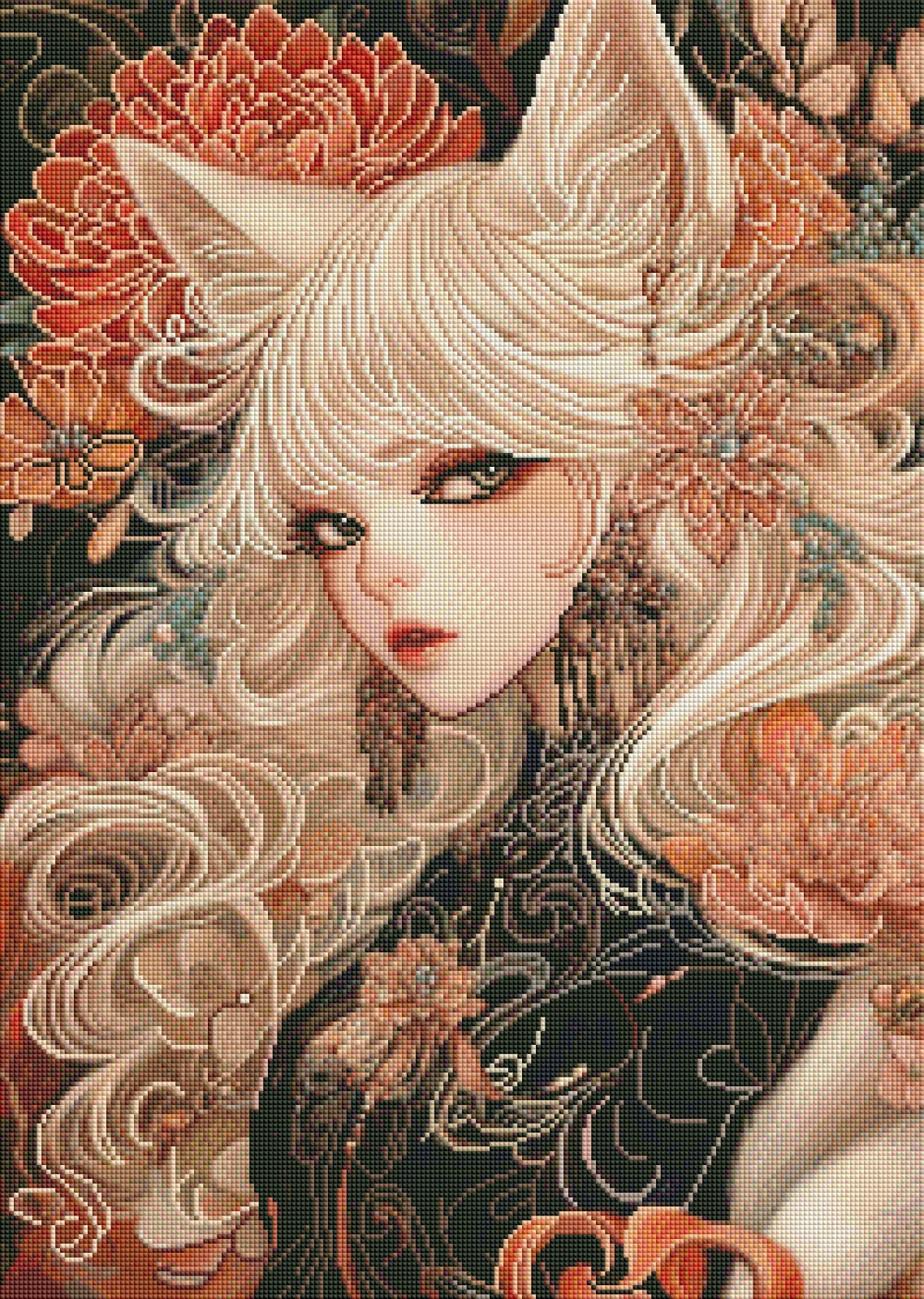 Diamond Painting Bild "Miss-Rumi" von AI-Artist Sandrietta_ai (inkl. Feenstaub) 50x70cm TSS-668