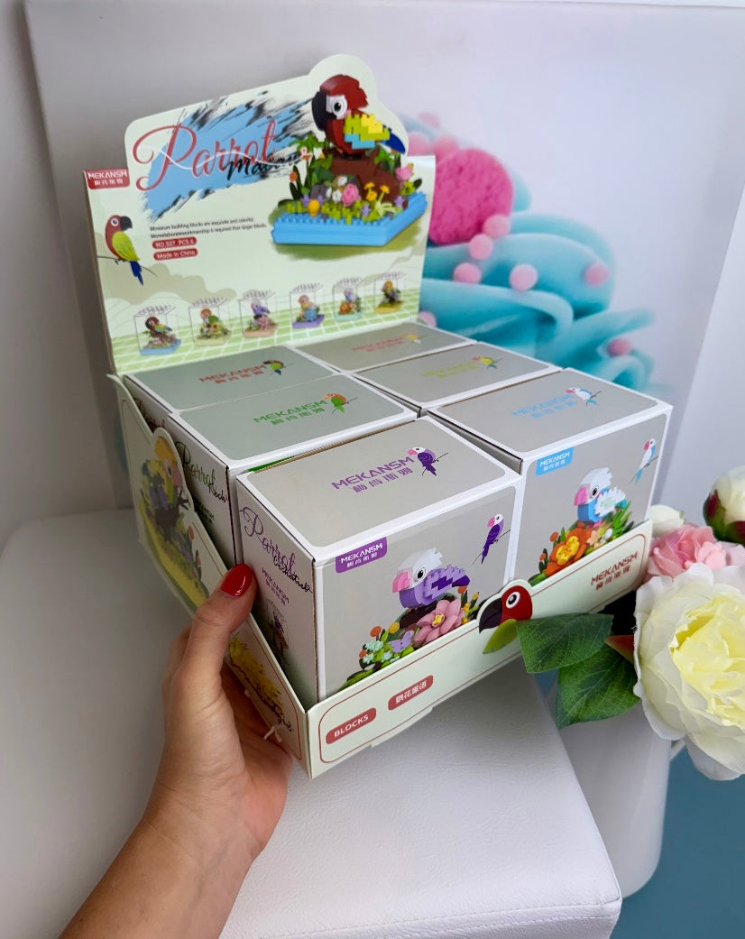 Building Blocks - "Papageien" - Klemmbausteine (6Sets)