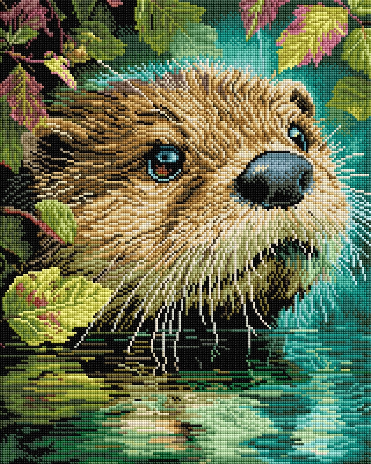 Diamond Painting Bild "Otter-Portrait" von AI-Artist Sandrietta_ai (inkl. Feenstaub) 40x50cm TSS-741