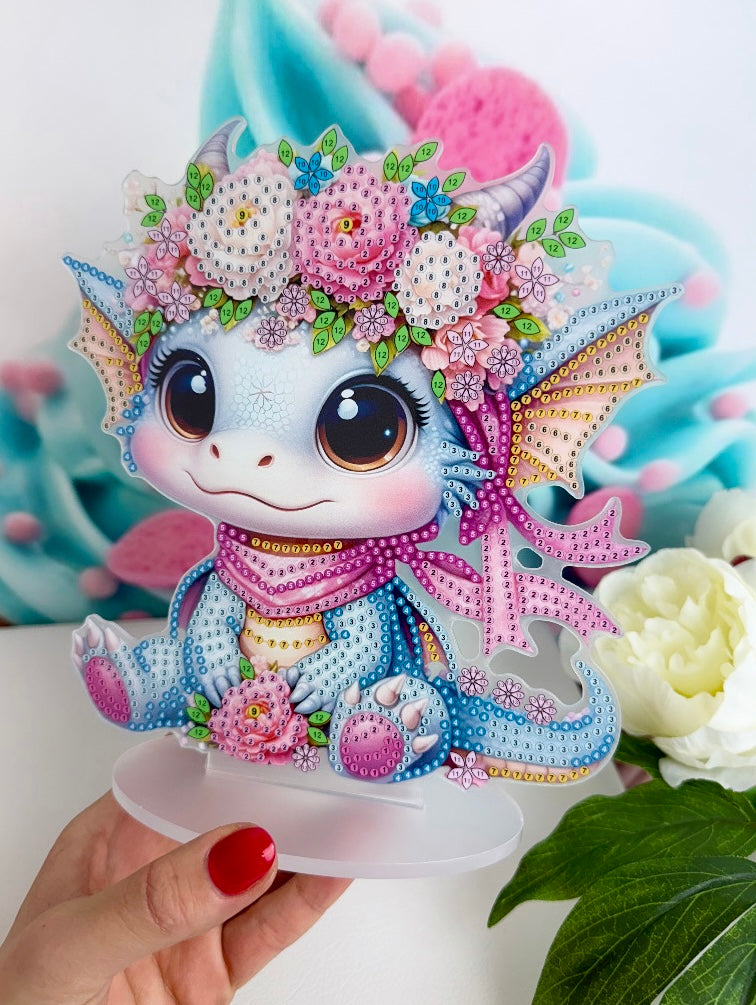 Diamond Painting Aufsteller Drache "Luke" 18x20cm