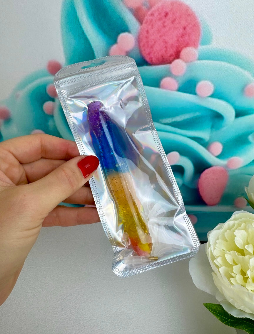 Diamond Painting Harz Ergo-Stift "Farbexplosion" Farbverlauf gelb/lila (E5)