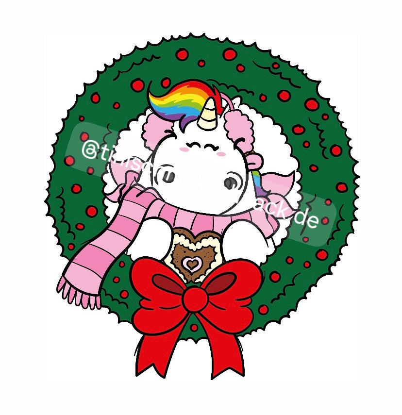 *VORVERKAUF! Diamond Painting Pummeleinhorn XMAS Anhänger "Pummelfee" 25x28cm (AH103)