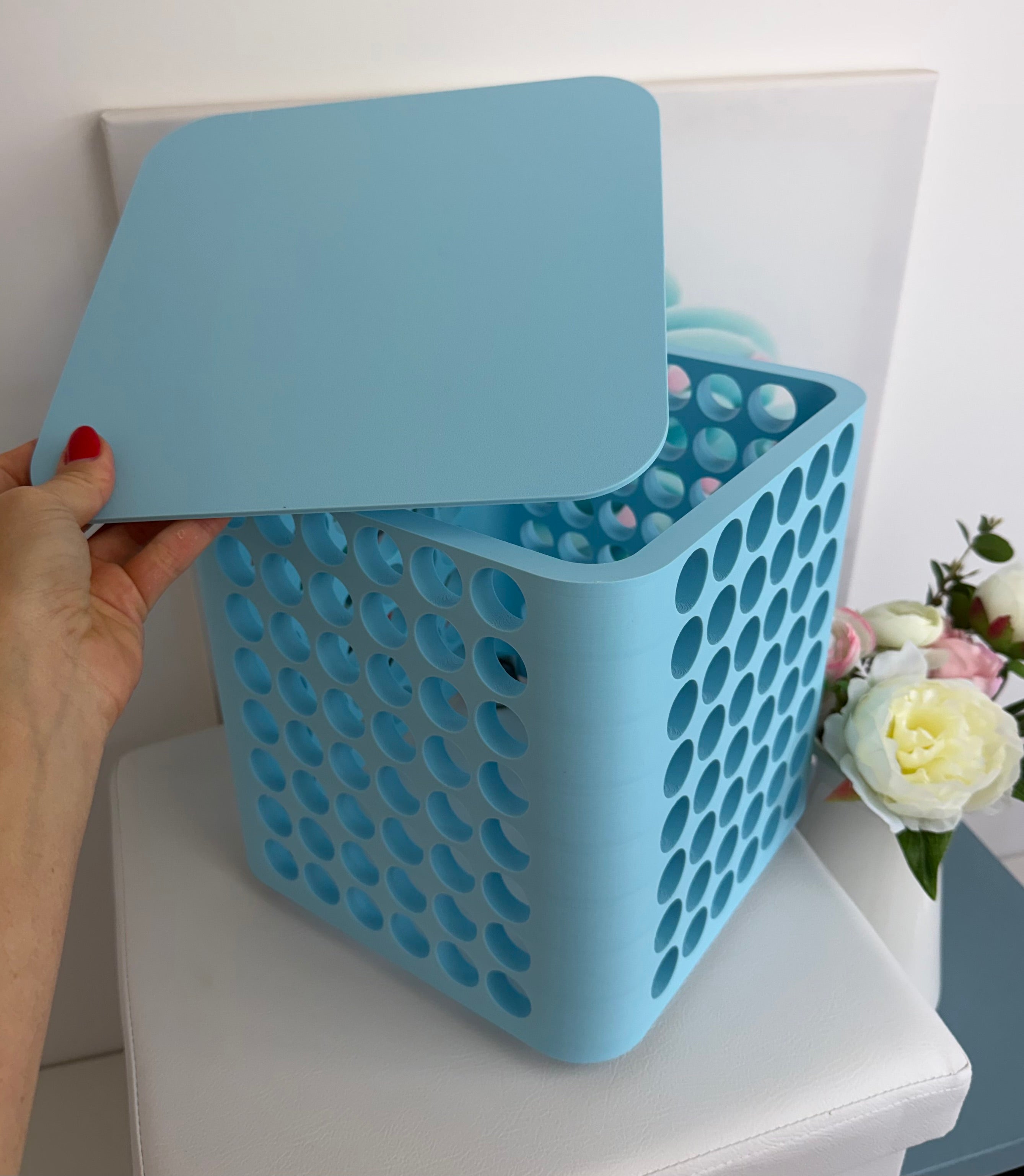 Diamond Painting "Diamond Wall Drehturm" 2.0 Steinchenturm (für 192 Dosen) - 3D-Druck (hellblau) NEU