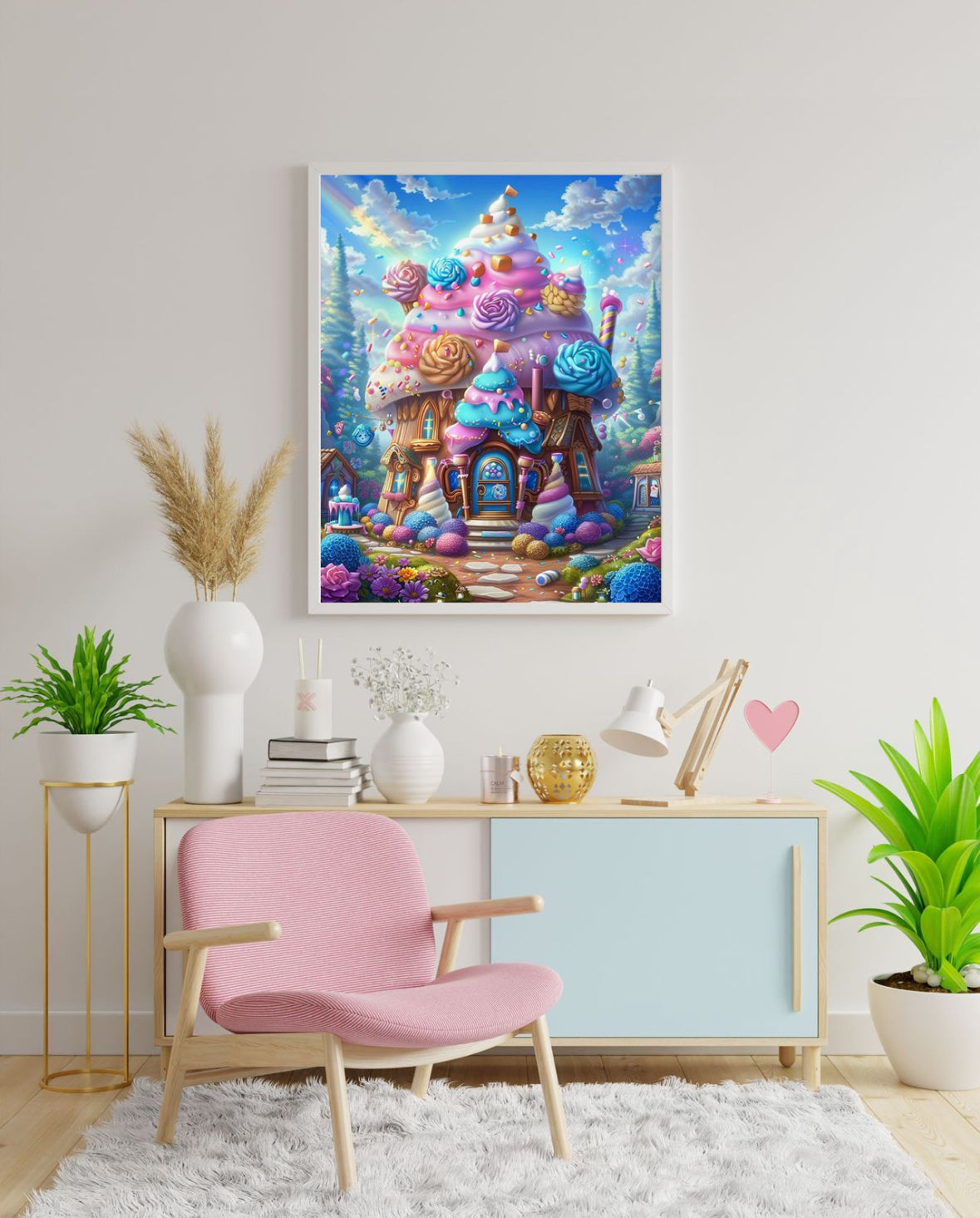 Diamond Painting Bild Villa "Zuckerwatte" von AI-Artist Bex.ai 40x50cm (inkl. Fairy Stones) TSS-434