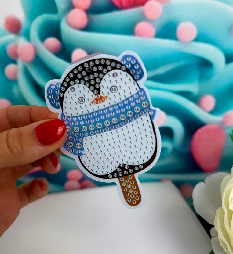 Diamond Painting X-MAS Geschenkanhänger "Eis am Stiel" 10Stk.