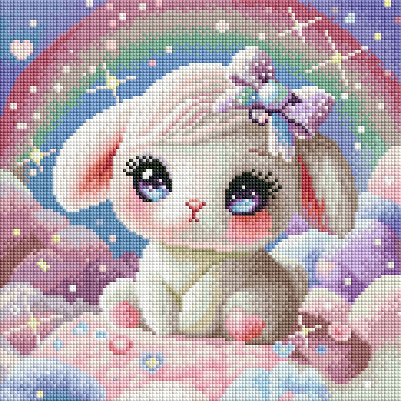 Diamond Painting Bild "Hase Tiffy" von TiniSchnickschnack 30x30cm (Full Feenstaub) TSS-842