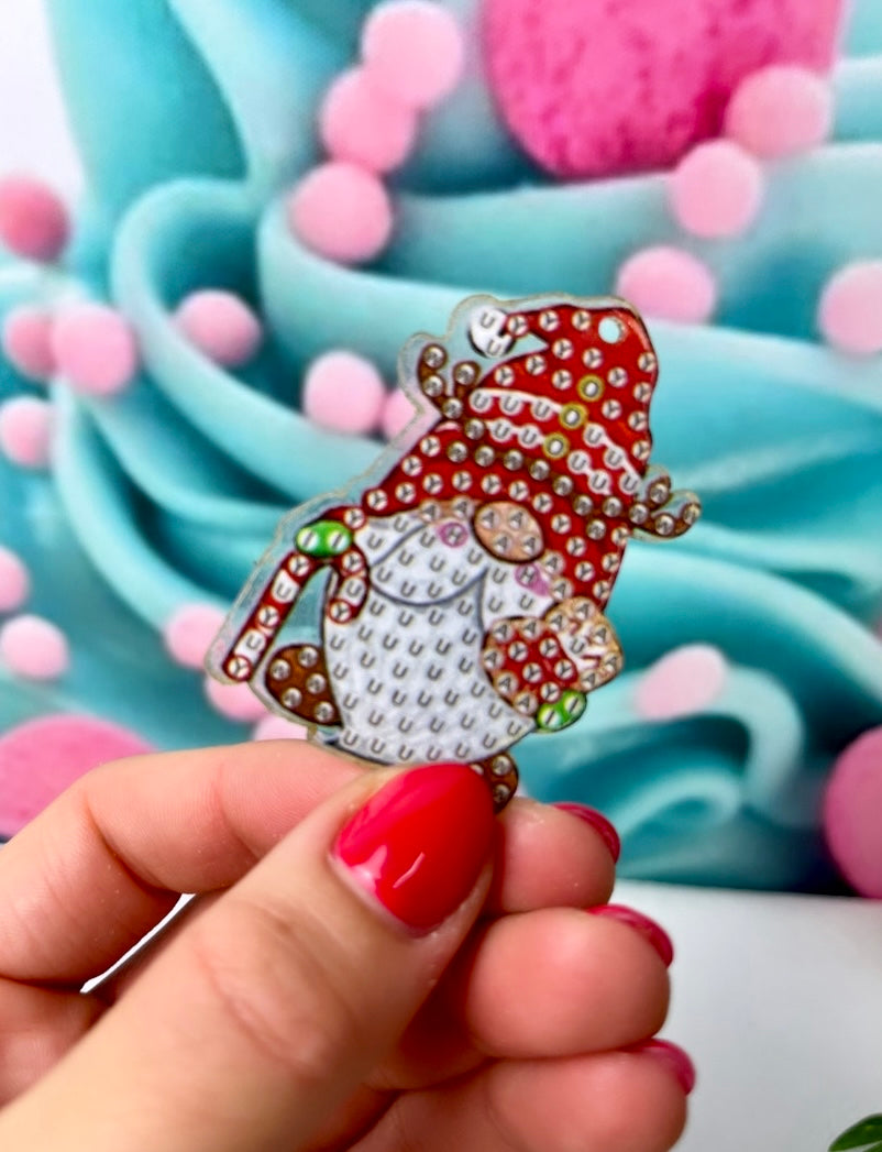 Diamond Painting Schlüsselanhänger "Xmas-Mini-Wichtel" 12 Stück Anhänger AH93