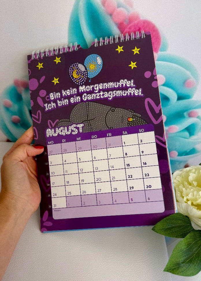 Diamond Painting Wandkalender "Pummeleinhorn" Kalender 2026