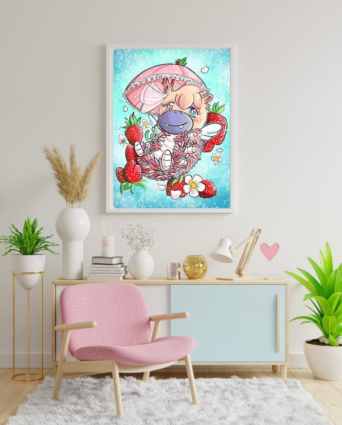 Diamond Painting Bild Assel Tomi "Erdbeer-Engel" Künstlerbild von Nicole Jandl (Assel-World.de)* 40x60cm (EE)