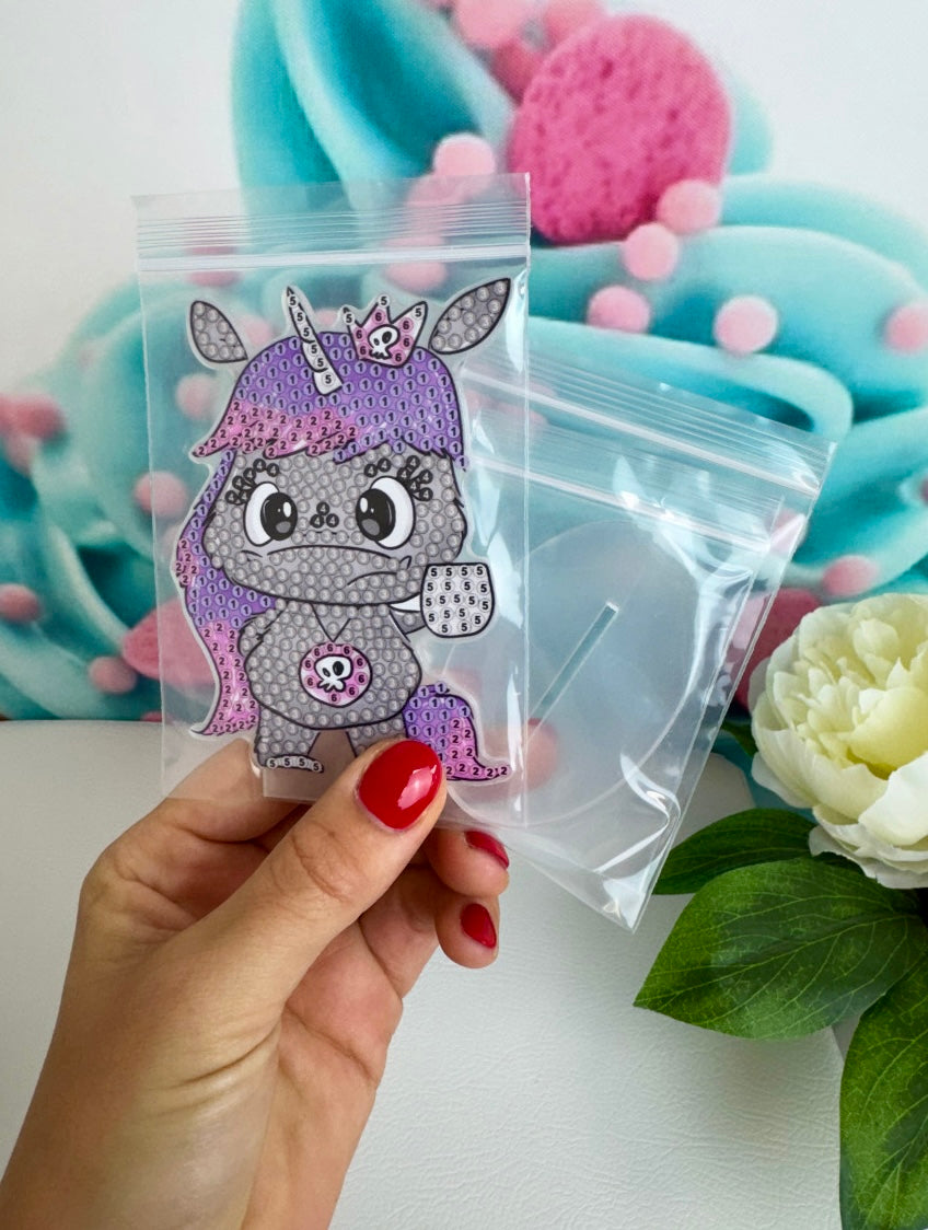 Diamond Painting Schnubbirella Fotohalter / Tischaufsteller Schnubbi "Erstmal Kaffee" 6x10cm (FH604)