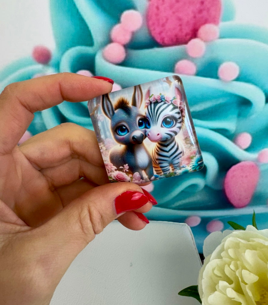 Diamond Painting Cover Minder "Zebra Zoe & Esel Emilio" (CM)