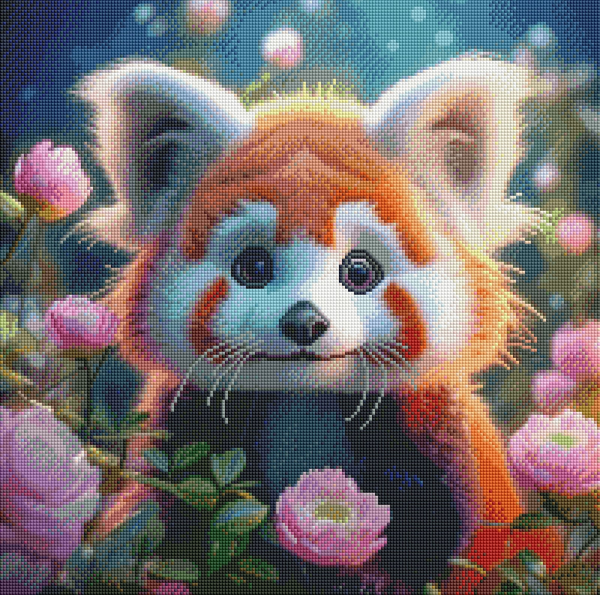 Diamond Painting Bild Roter Panda "Pico" von TiniSchnickschnack 50x50cm (inkl. Feenstaub) TSS-612