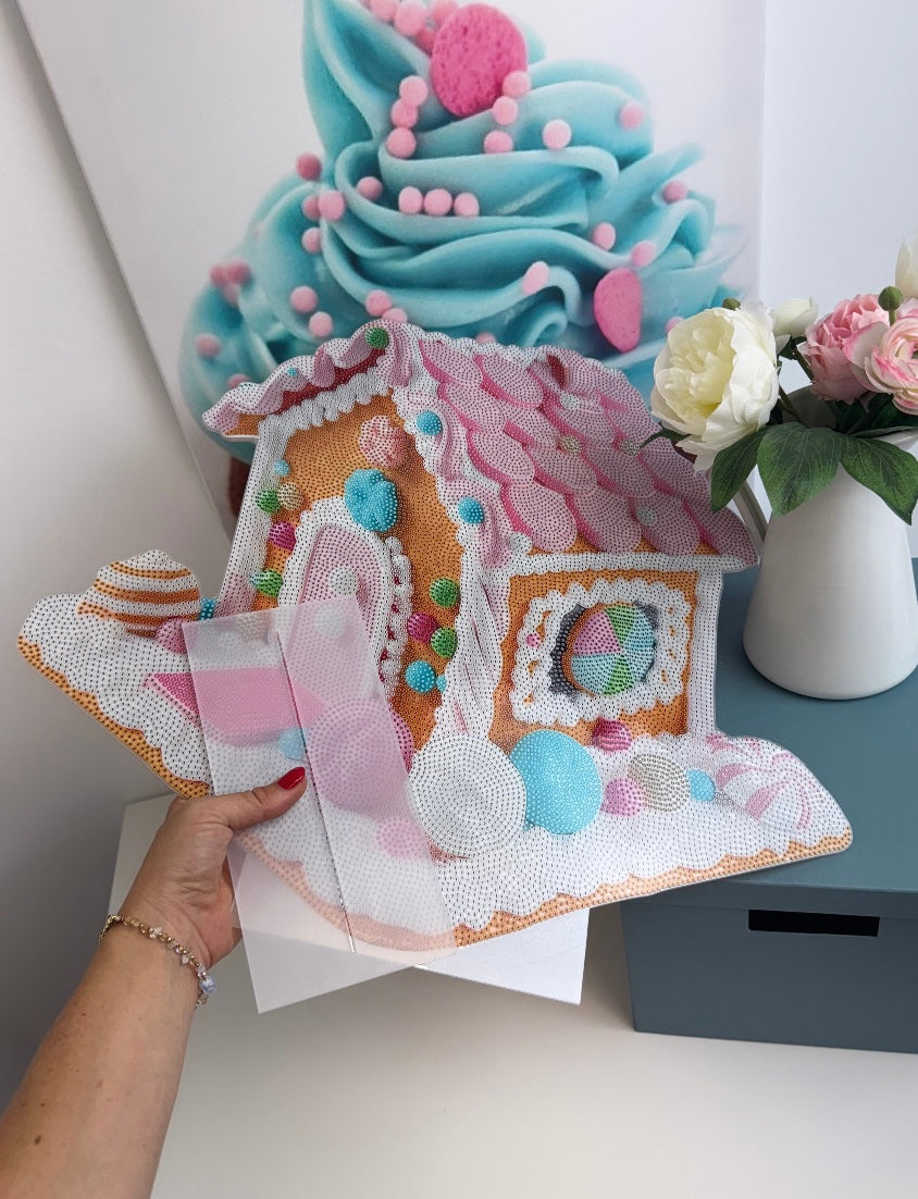 Diamond Painting XMAS XXL Aufsteller "Zuckerhäuschen" 50x53cm (AH248)