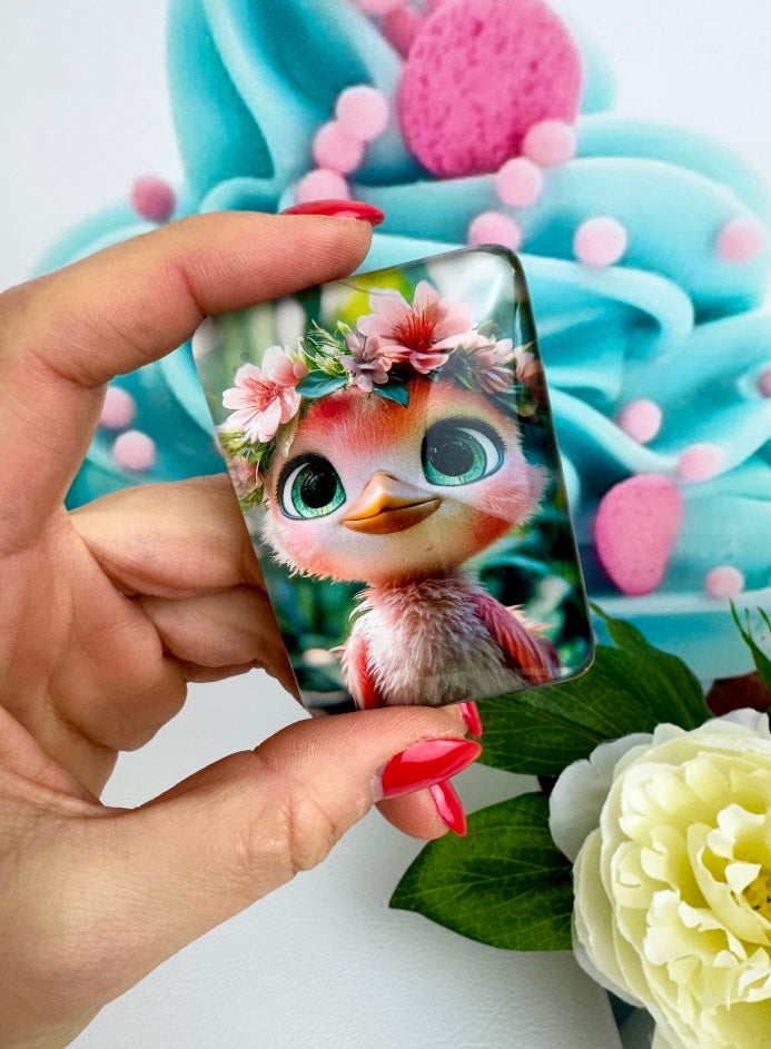 Diamond Painting Cover Minder Vögelchen "Rosie" (CM)