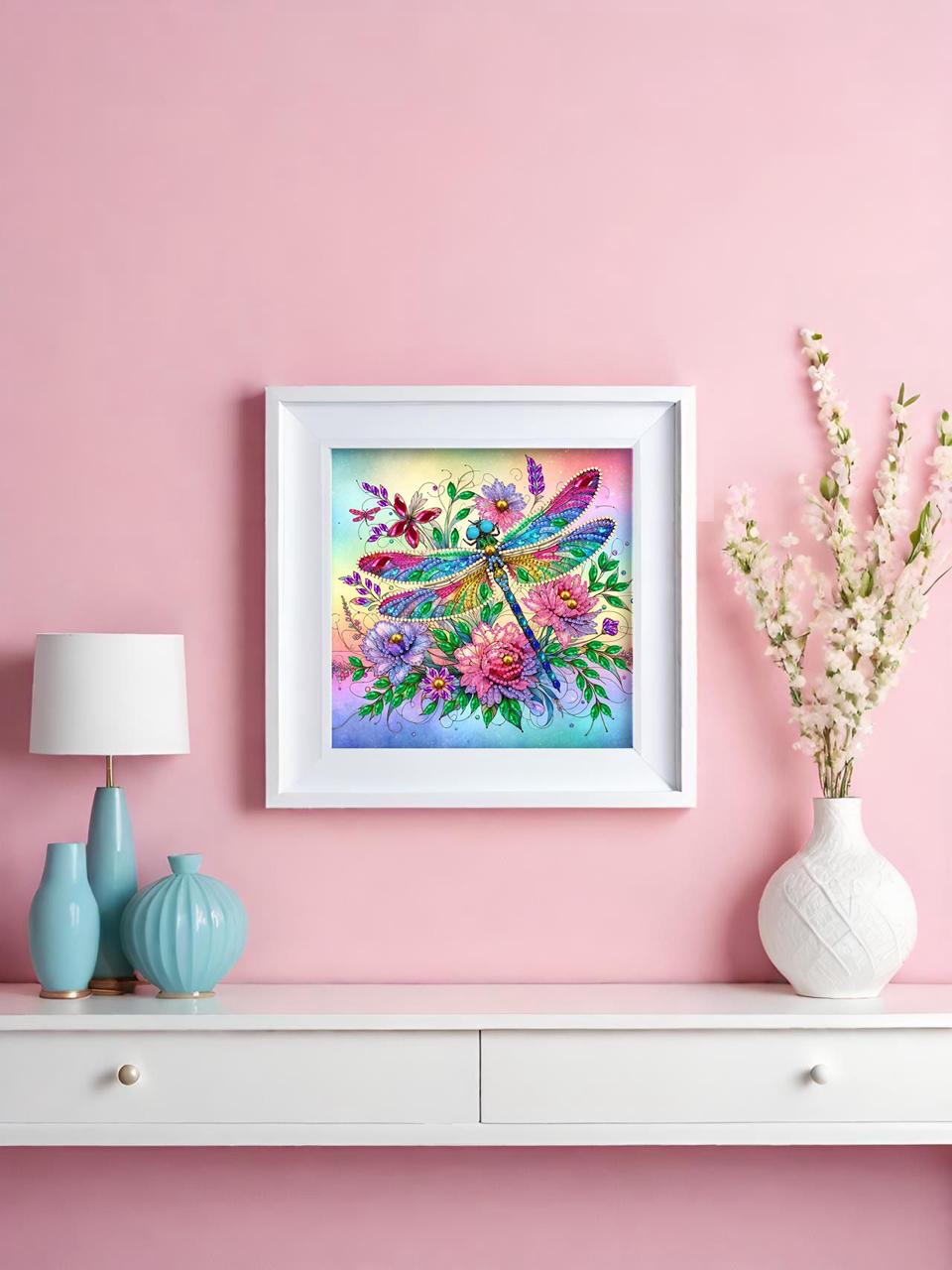 Diamond Painting Bild "Libelle" Teilbild 25x25cm (TB6)