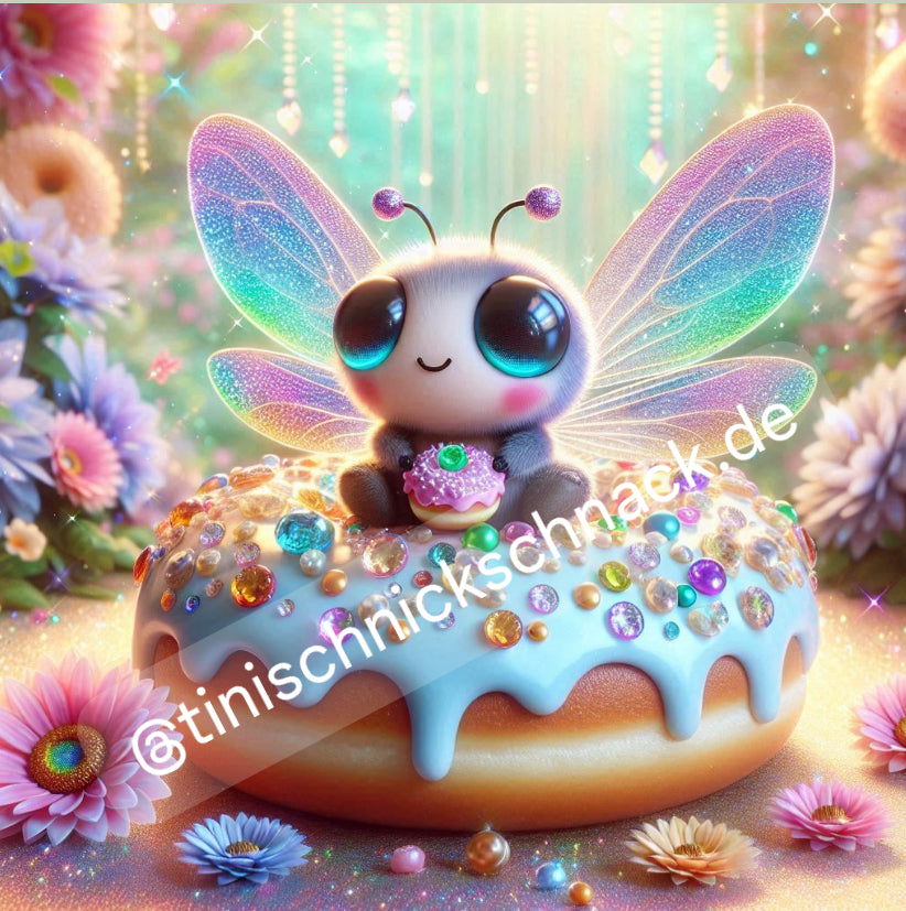 Diamond Painting Bild Fliege "Pucki" von AI-Artist Lexxy.ai 50x50cm (inkl. Metallic) TSS-519