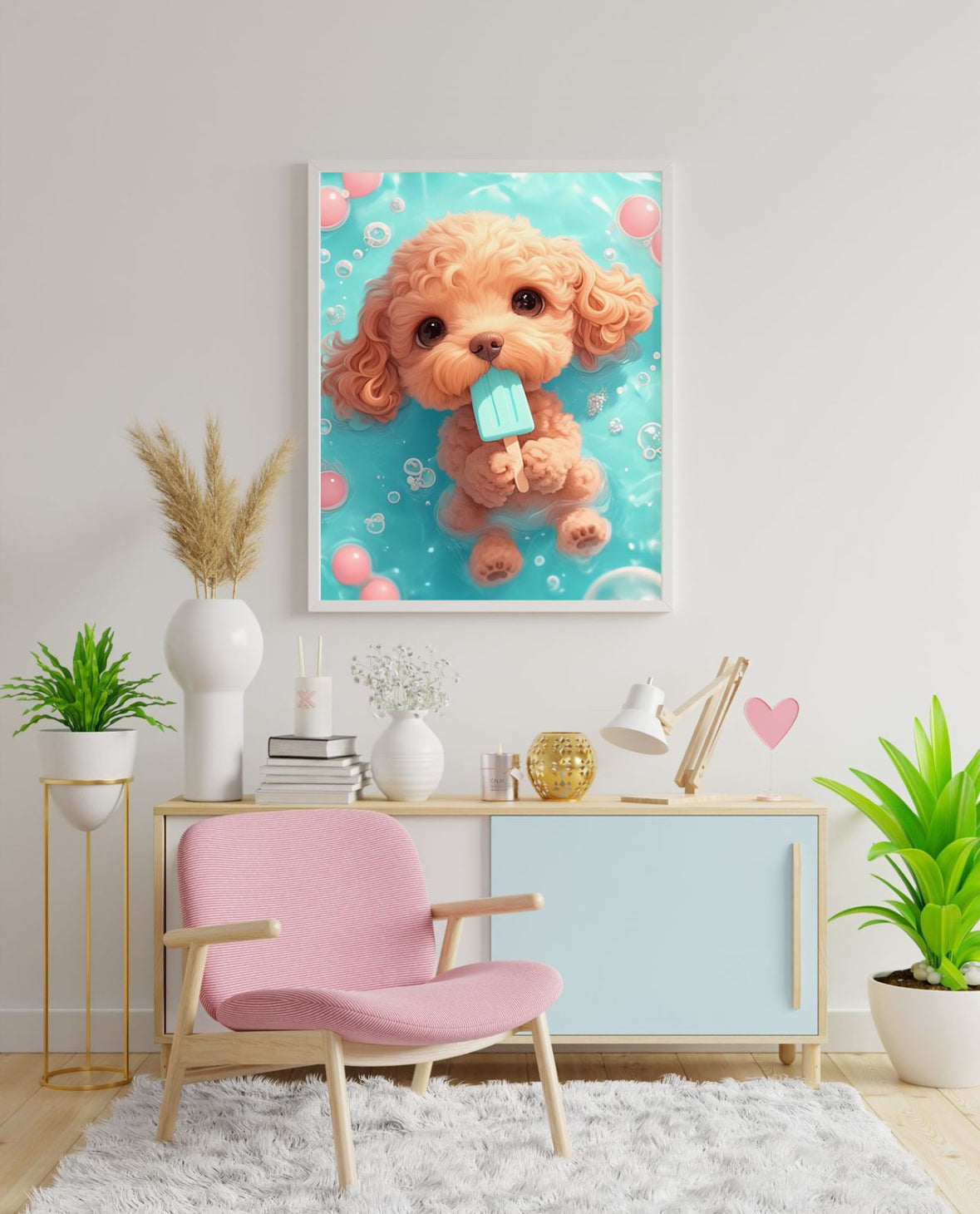 Diamond Painting Bild Hund "Bobby" von AI-Artist Bex.ai 40x50cm (inkl. Fairy Stones)