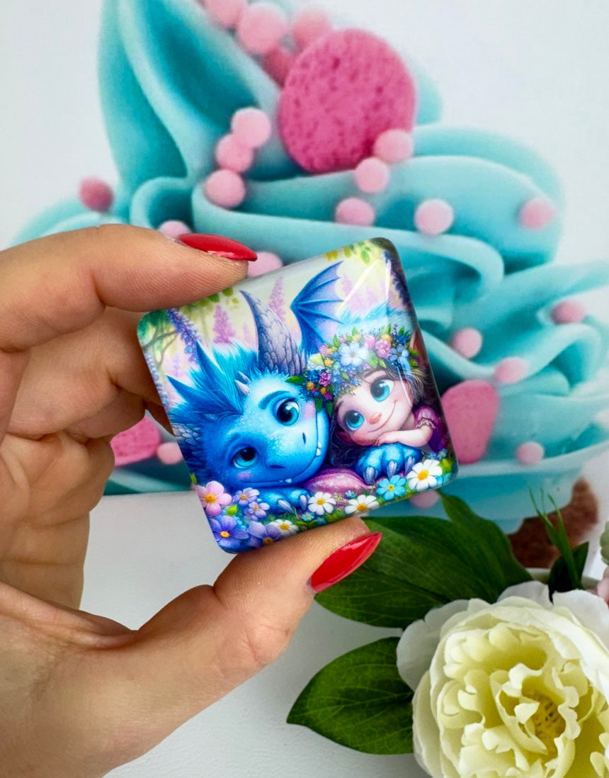 Diamond Painting Cover Minder "Blue & Blossom - erste Schritte" (CM)