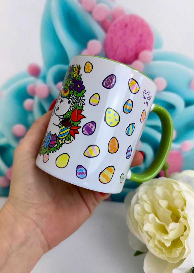 TiniSchnickschnack Pummeleinhorn Ostern / Kranz "PUMMEL-FAMILY" - Tasse 330ml