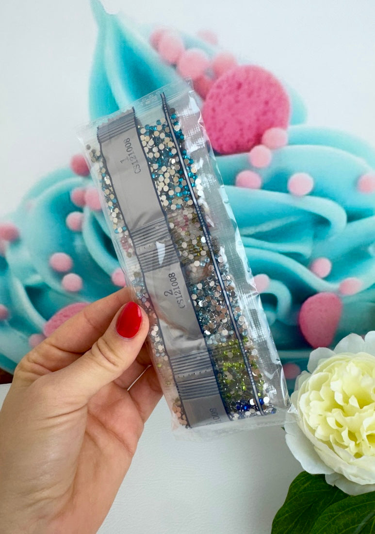 Diamond Painting Schlüsselanhänger "Seerosen & Lotusblüten" 8 Stück Anhänger