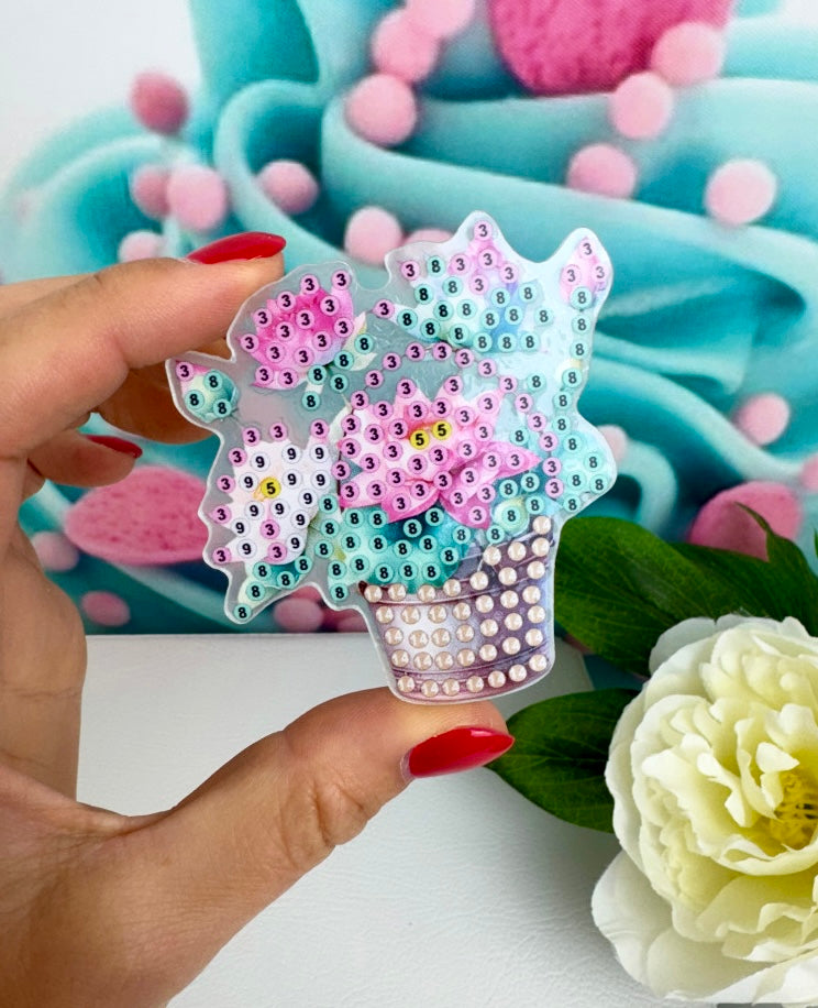 Diamond Painting Magnete "Blumentraum" 6Stk (M913)