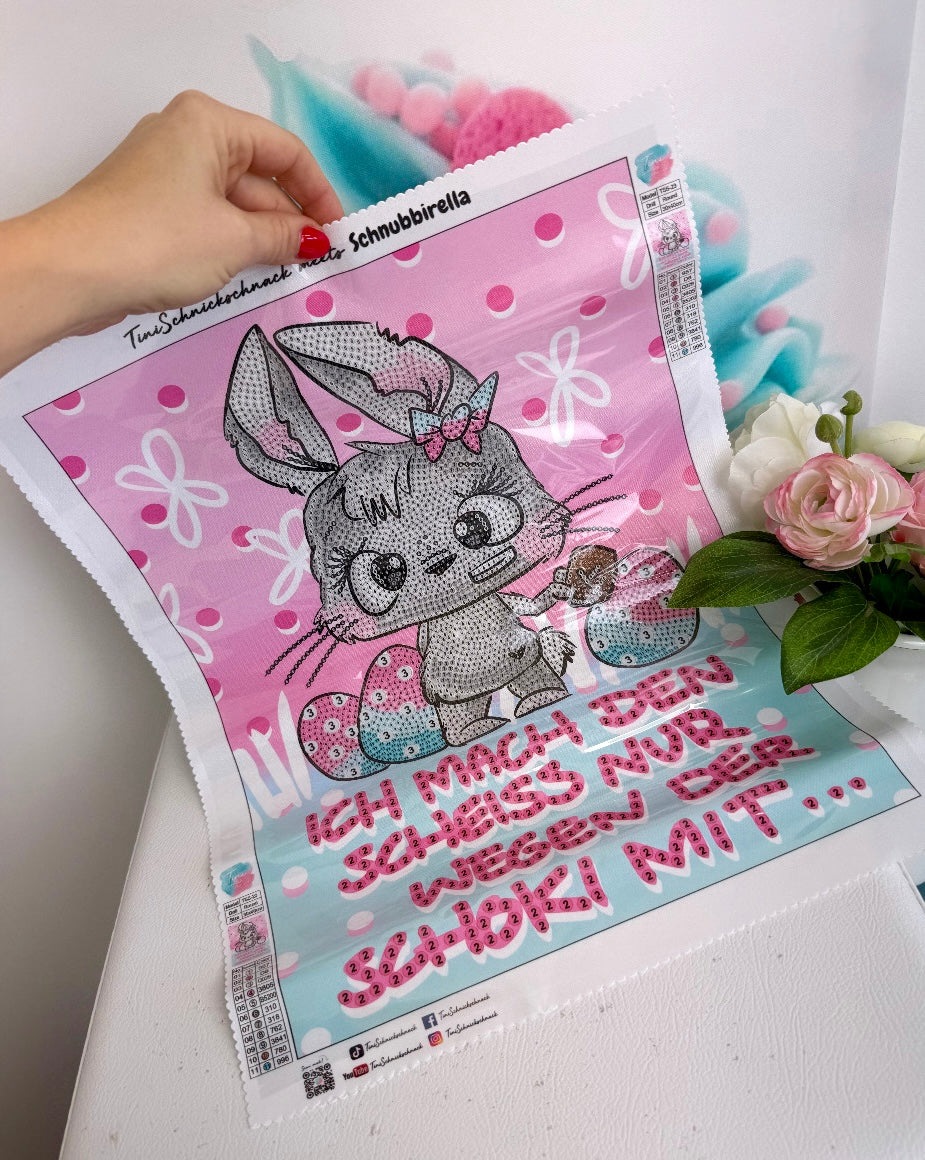 Diamond Painting Schnubbi Bild: "Schnubbihase" Ostern 30x40cm (Teilbild) TB23