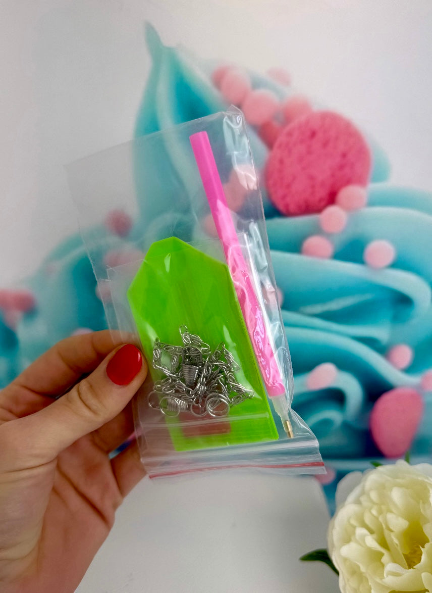 Diamond Painting Anhänger Schnubbi Einhorn "Klatscht Glitzer" 18x25cm