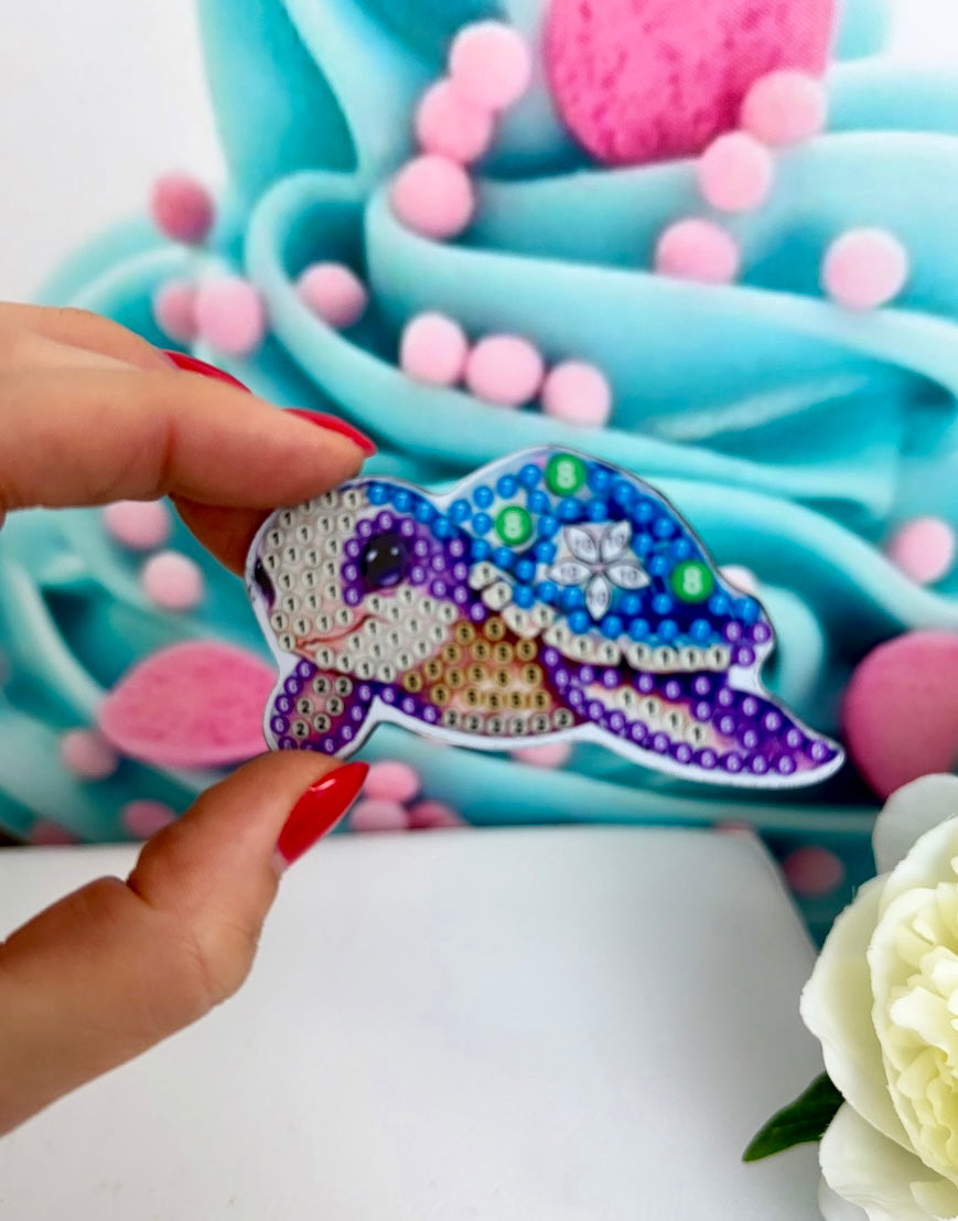Diamond Painting Magnete "Schildkröten" 7Stk