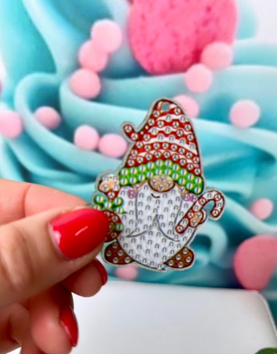 Diamond Painting Schlüsselanhänger "Xmas-Mini-Wichtel" 12 Stück Anhänger AH93