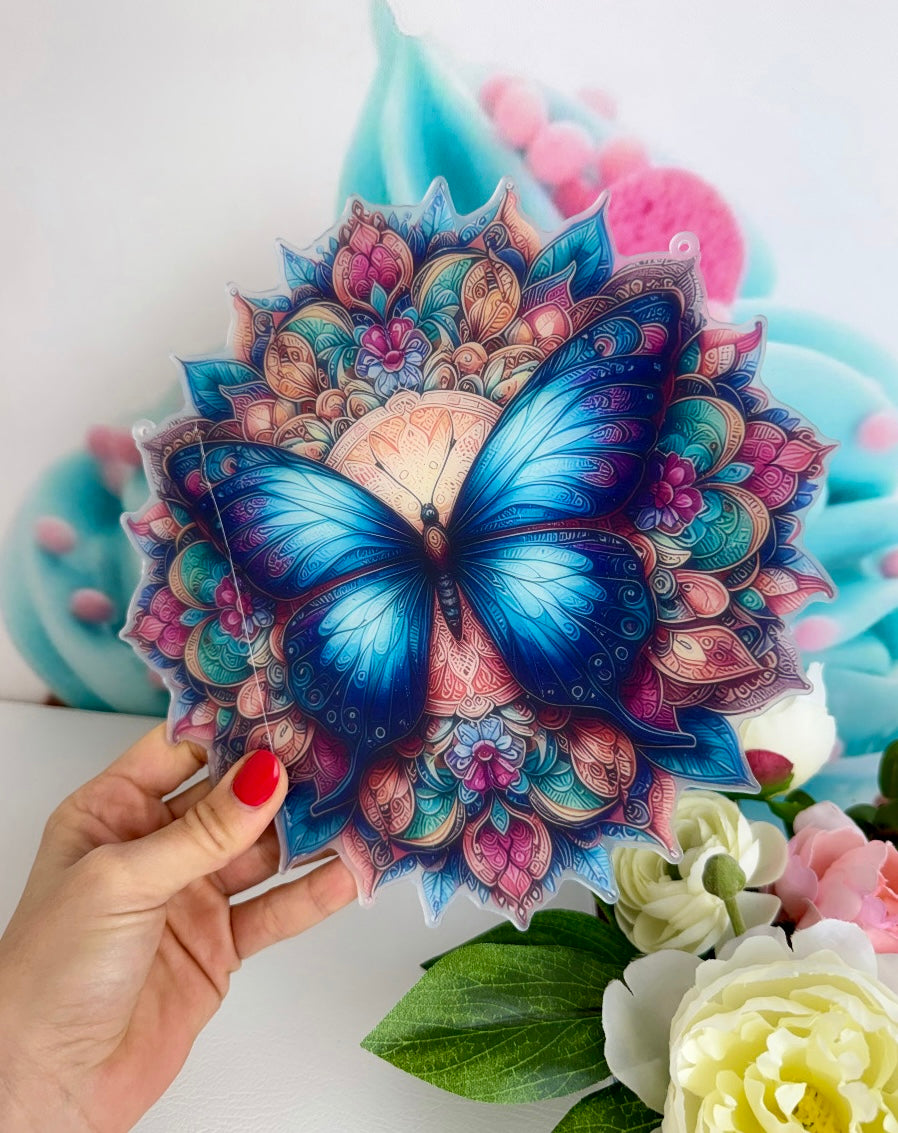 Diamond Painting "Frühlings-Mandala" ca.23cm (AH504) blau