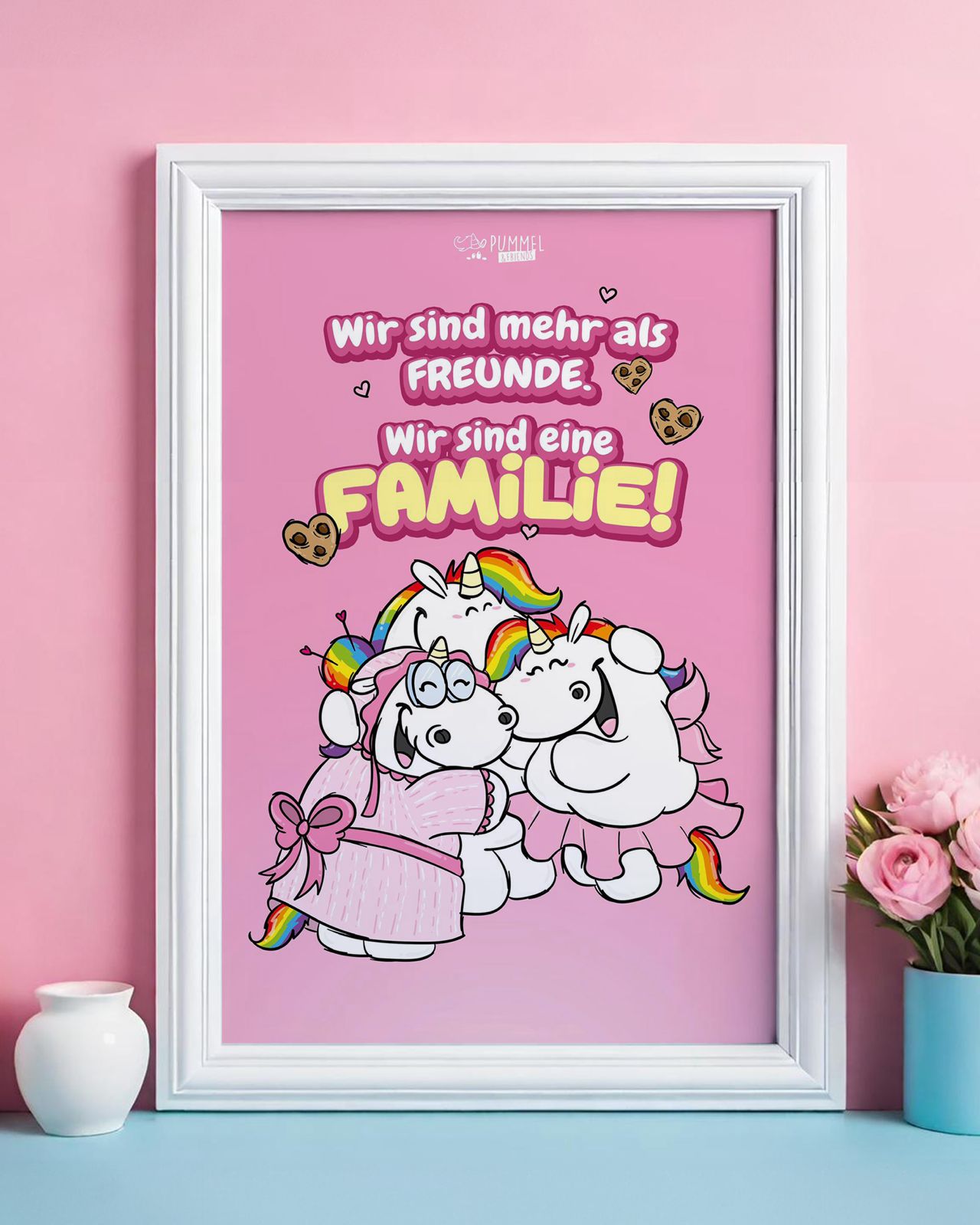 Diamond Painting Pummeleinhorn Bild: "Familie" 25x35cm (Teilbild) PTB9