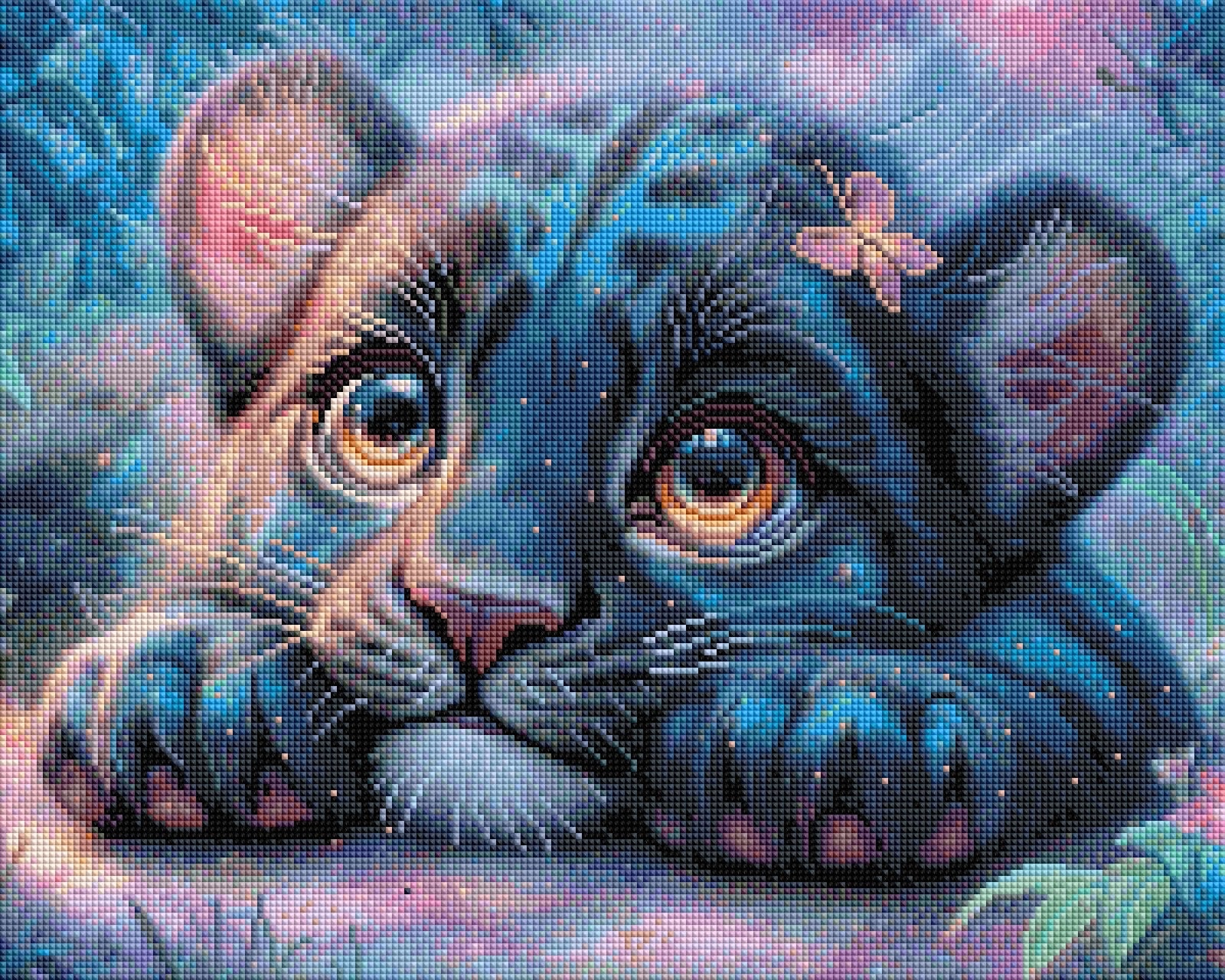 VORVERKAUF! Diamond Painting Bild Panther „Romy“ von AI-Artist Sandrietta_ai (inkl. Feenstaub) 40x50cm TSS-713