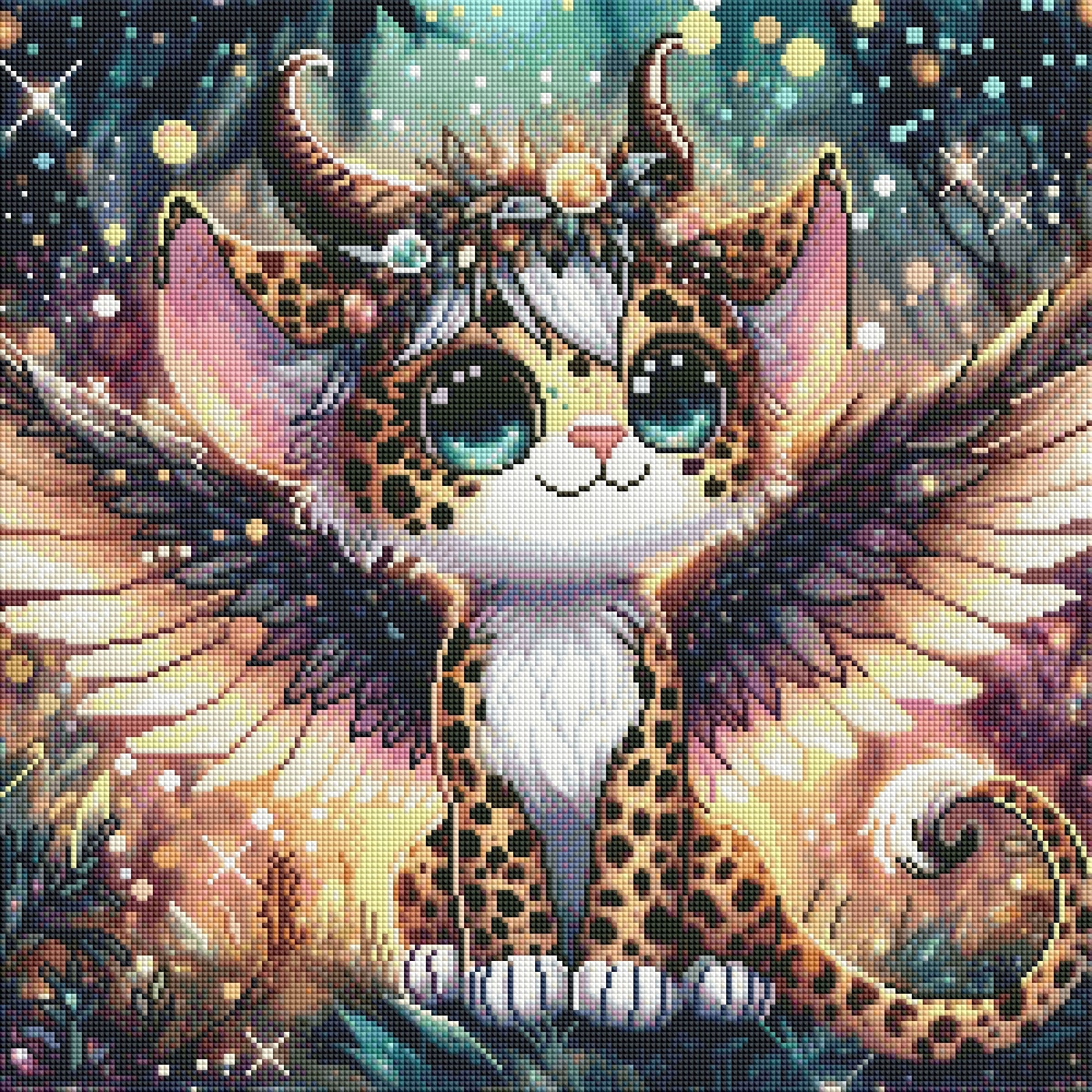 Diamond Painting Bild Leopardenmädchen "Pixi" von Lisa Morgan 50x50cm (inkl. Feenstaub) TSS-642