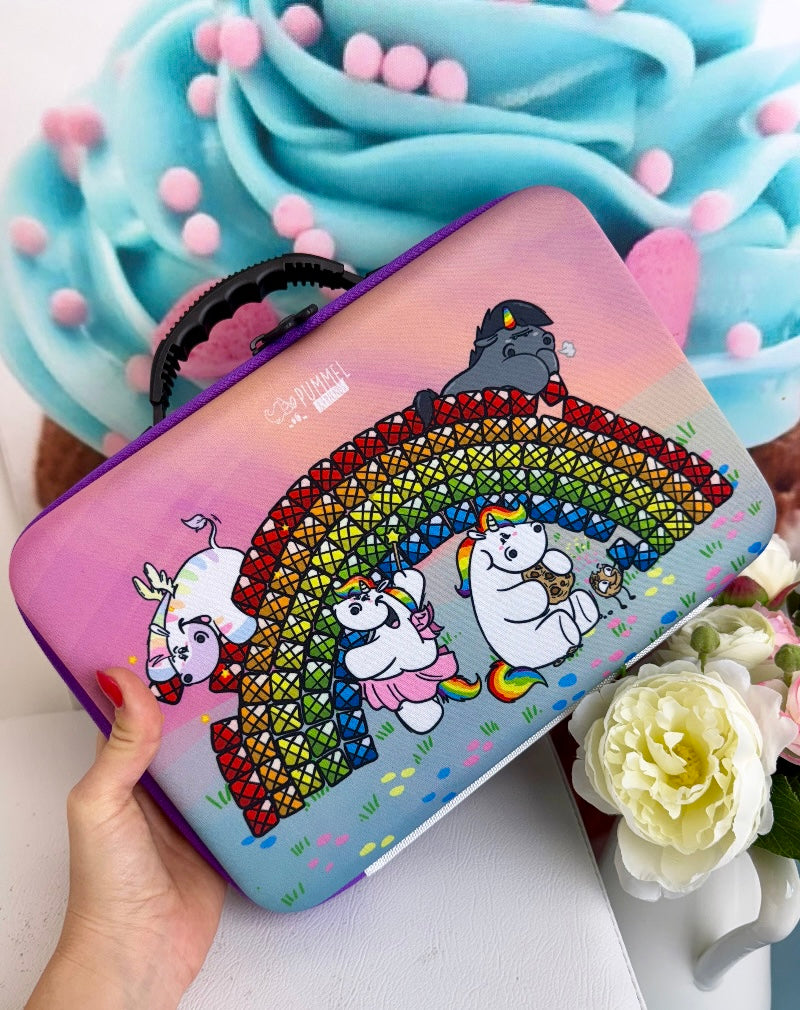 Diamond Painting PUMMELEINHORN Koffer für Steine - 60 Aufbewahrungsdosen