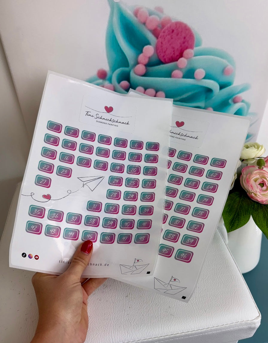 Diamond Painting "Zahlensticker"( für eckige Dosen) NEU